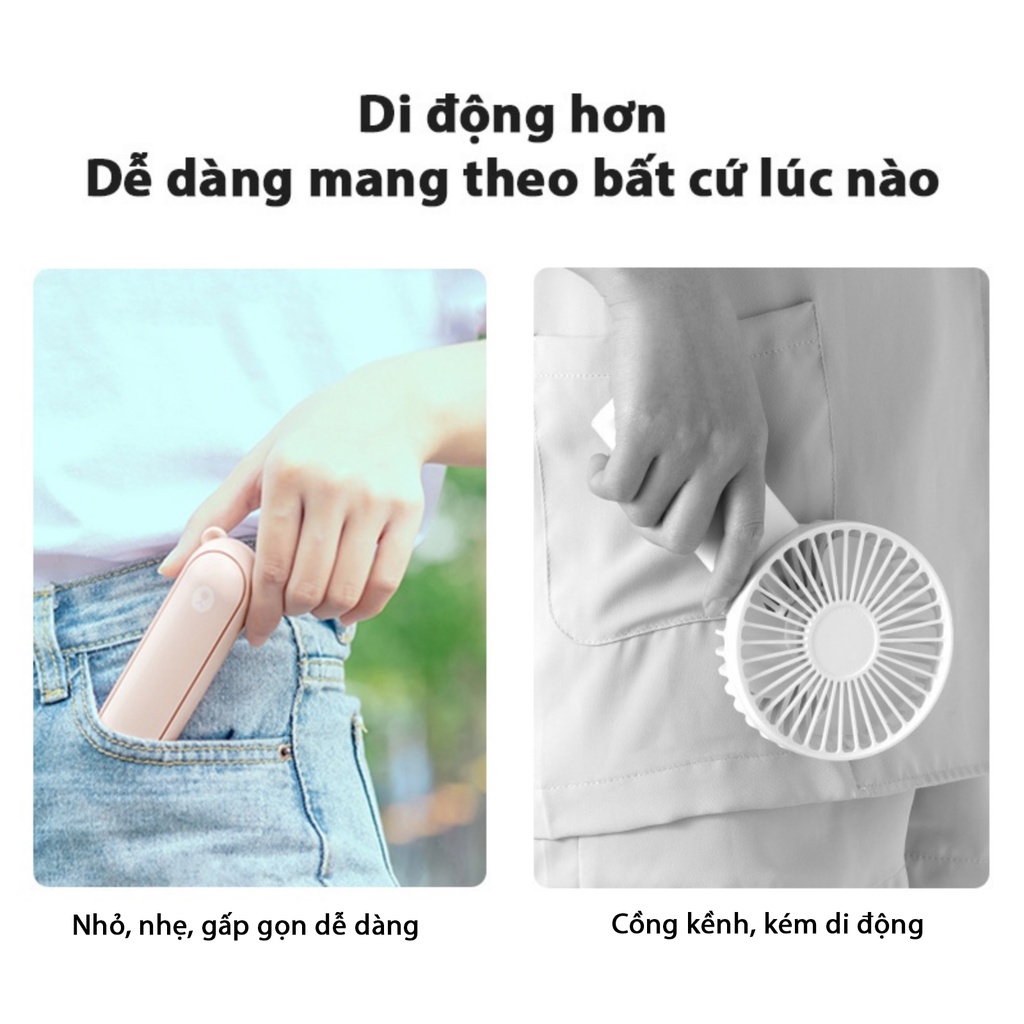 Quạt Cầm Tay Mini Tích Điện Đa Năng SAIMO K1 - Quạt Mini Đa Năng Kiêm Sạc Dự Phòng Và Đèn Pin