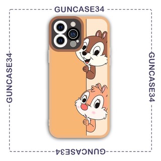 Ốp iphone cạnh vuông Guncase34 Chip And Dale disney 6/6s/7/7plus/8/8plus/x/xr/xs/11/12/13/pro/plus/promax/14prm