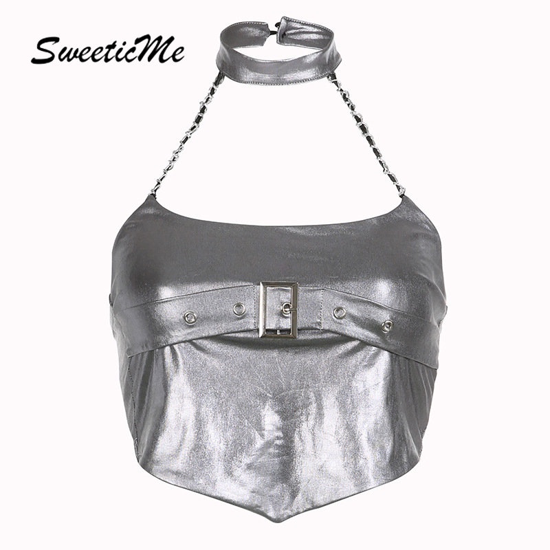 Áo Dây Xích Màu Trơn Thời Trang Đường Phố Gợi Cảm Hàng Mới 2023 Dành Cho Bạn Nữ