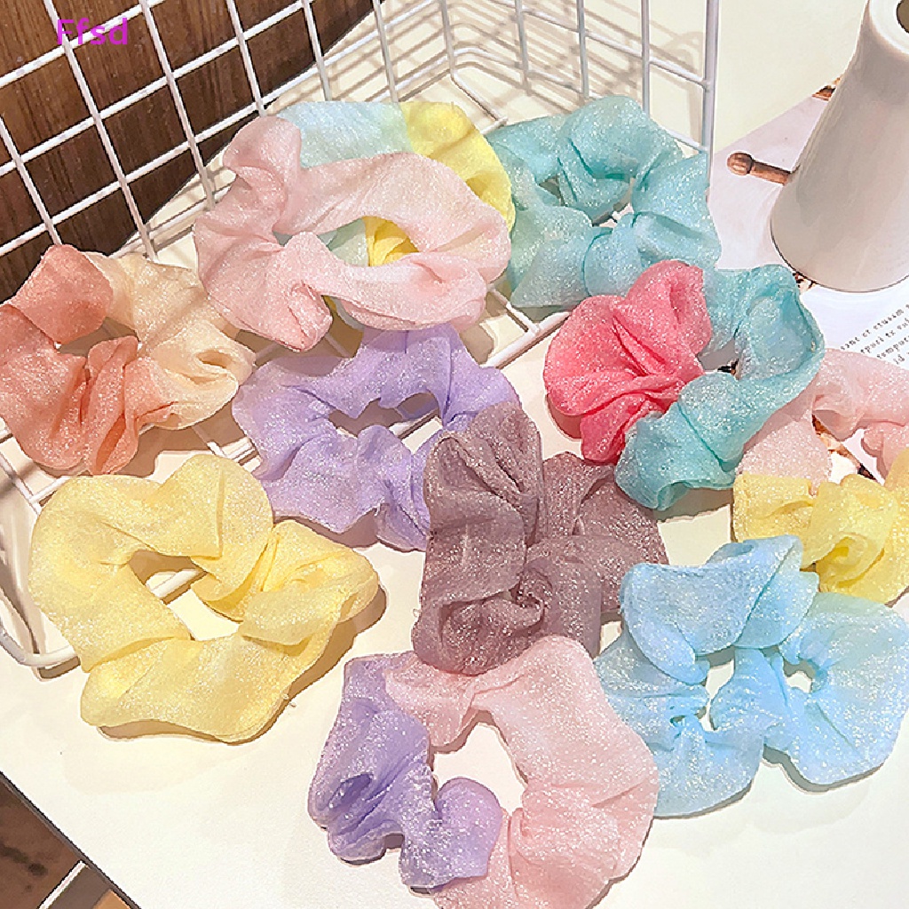 {Ffsd} Dây Cột Tóc Hai Lớp Hình Phô Mai Lớn Với Dây Buộc Tóc Cảm Giác Cao Cấp Thanh Lịch Đa Năng * Hàng Bán Chạy