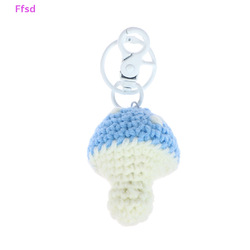 1 Móc Khóa Hình Cây Nấm Đan Len Dễ Thương Thời Trang