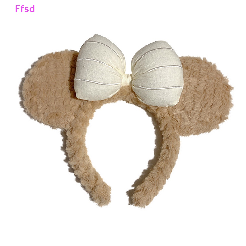 {Ffsd} Băng Đô Cài Tóc Rửa Mặt Mùa Đông Đính Nơ Tai Gấu Nhỏ Dễ Thương Cho Nữ * Bán Chạy