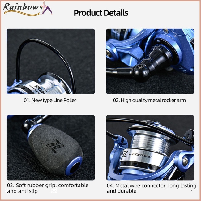 Máy Câu Cá Mini Sr100 Với Tay Cầm Có Thể Đảo Ngược Tỷ Lệ 5.2: 1 12kg Max