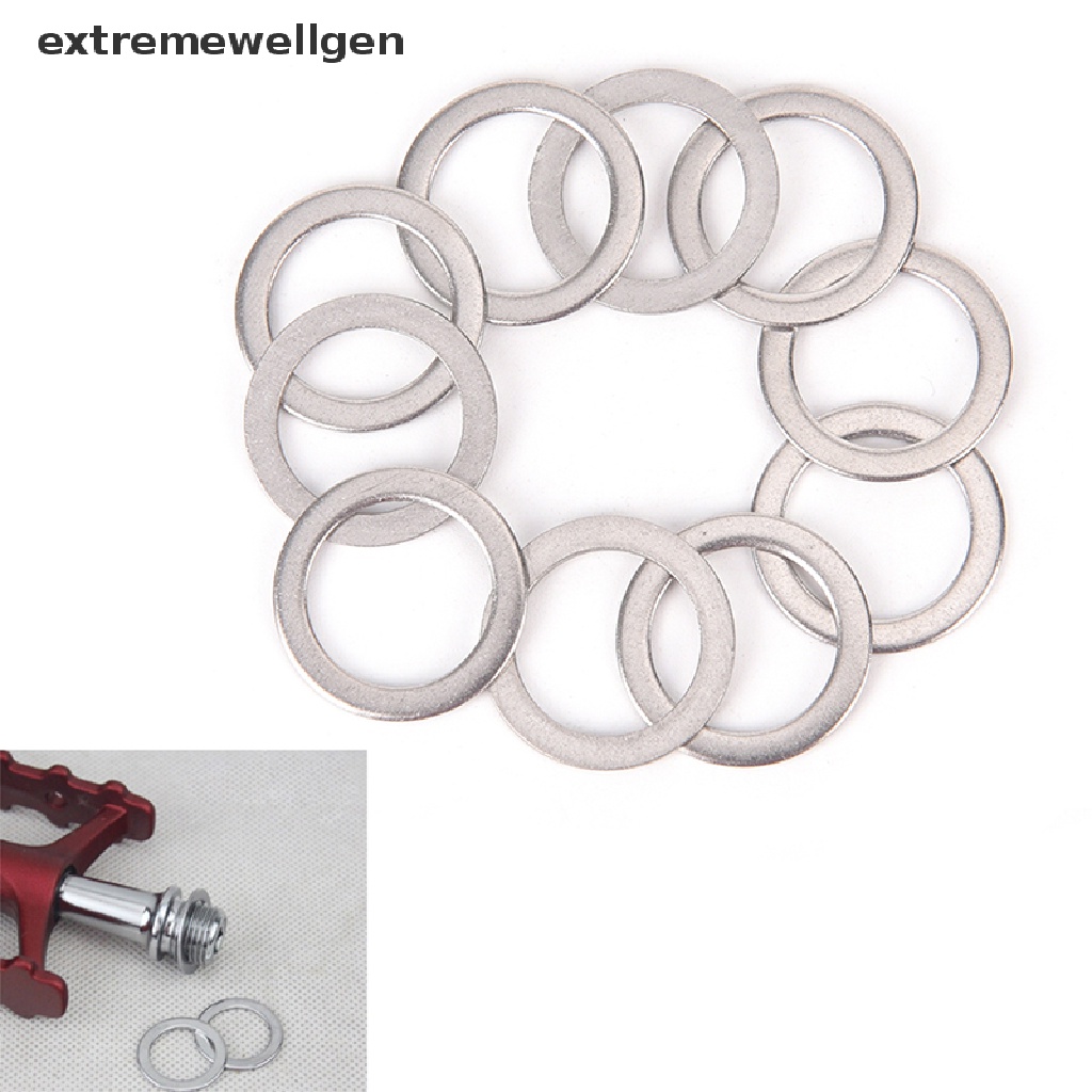 Set 10 Vòng Đệm Bằng Thép Không Gỉ Cho Bàn Đạp Xe Đạp