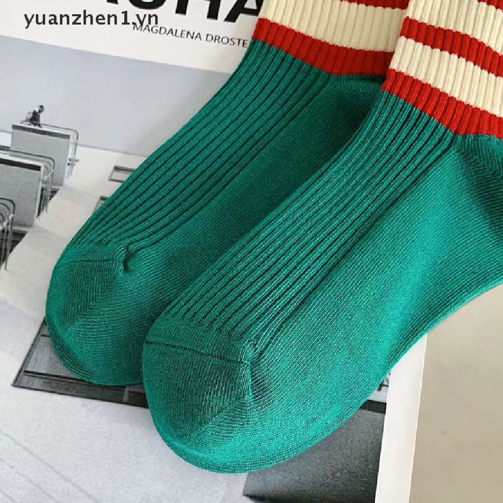 Vớ Thể Thao Chất Liệu Cotton Mỏng Thoáng Khí Thêu Họa Tiết Kẻ Sọc Phong Cách Hip Hop Thời Trang Cho Nam Và Nữ