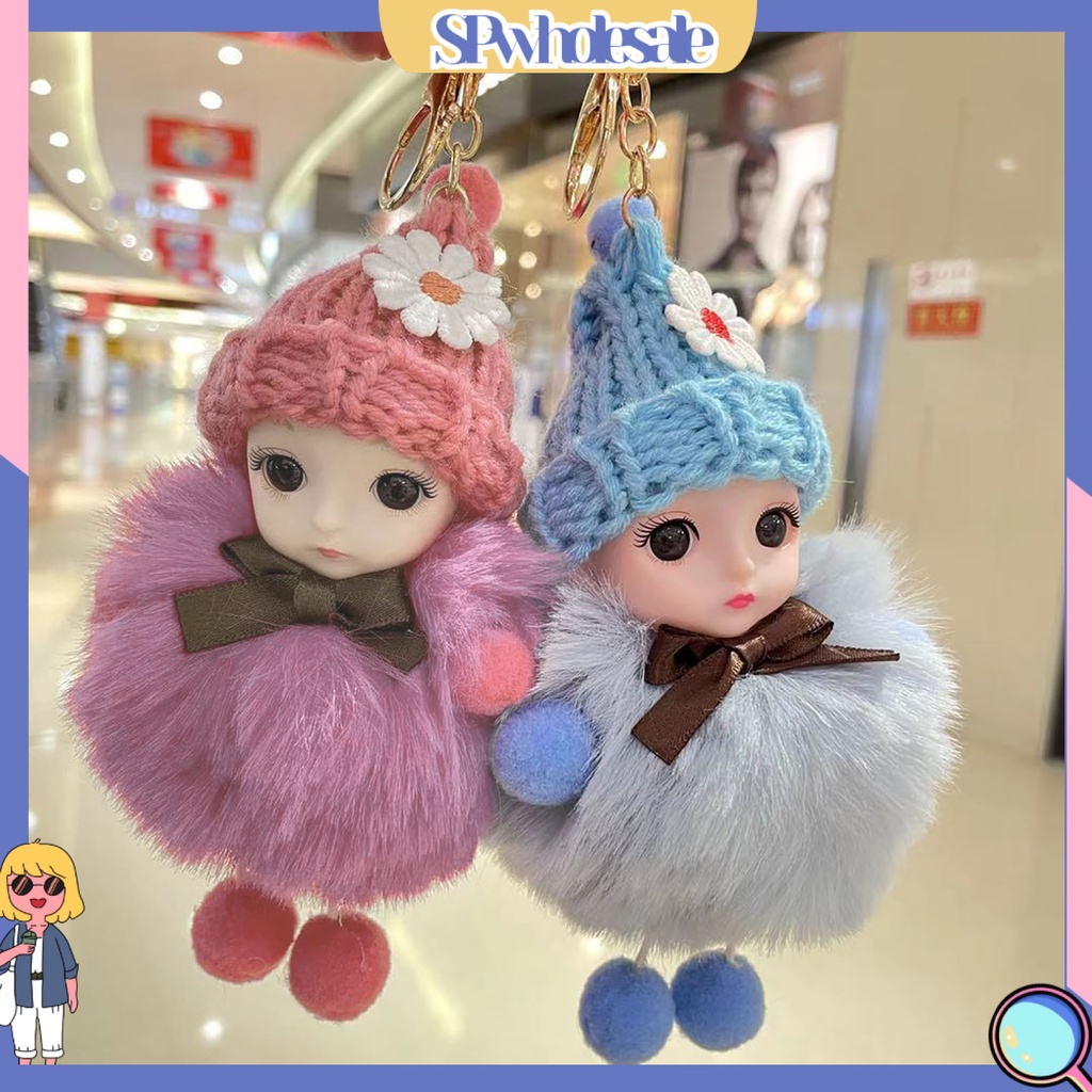 <SPwholesale> Móc Khóa Búp Bê Hoạt Hình Nhồi Bông Đáng Yêu Bằng Silicon Mềm