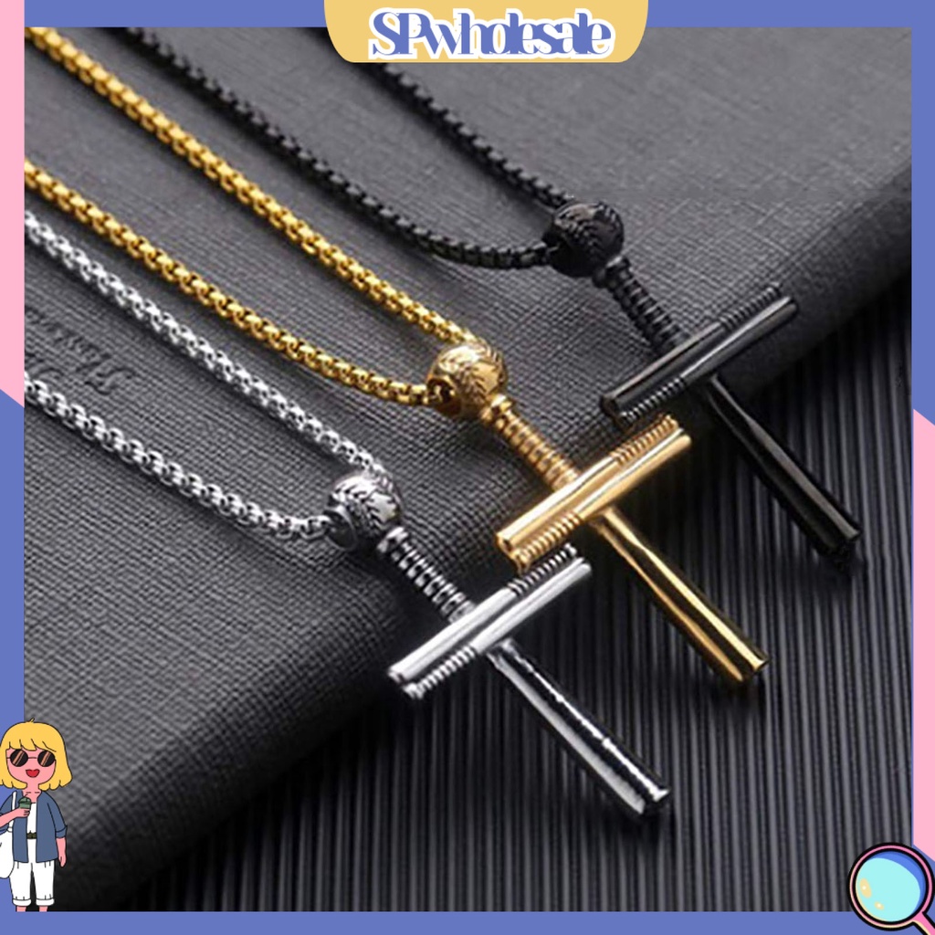 <SPwholesale> Vòng cổ Mặt Thánh Giá Chống Trầy Xước Trọng Lượng Nhẹ Giải Trí Hàng Ngày Cho Nam