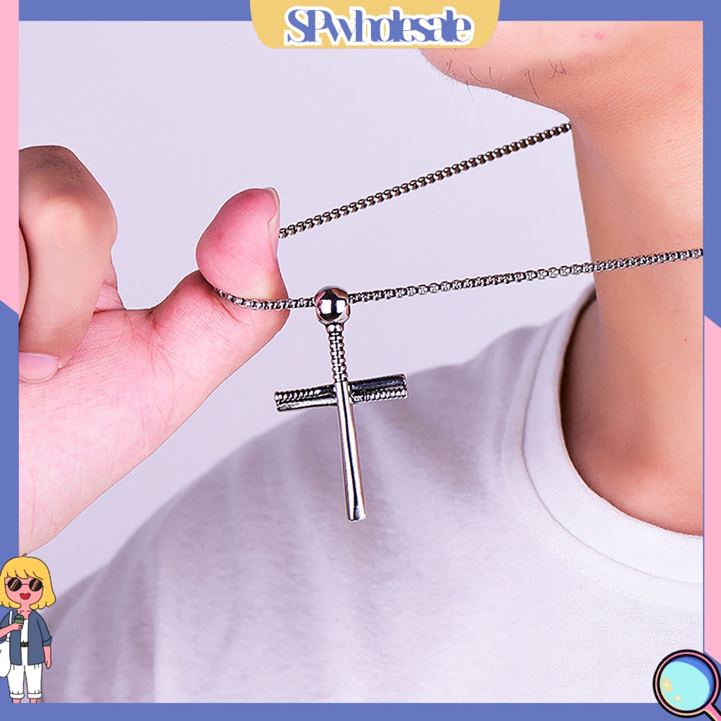 <SPwholesale> Vòng cổ Mặt Thánh Giá Chống Trầy Xước Trọng Lượng Nhẹ Giải Trí Hàng Ngày Cho Nam