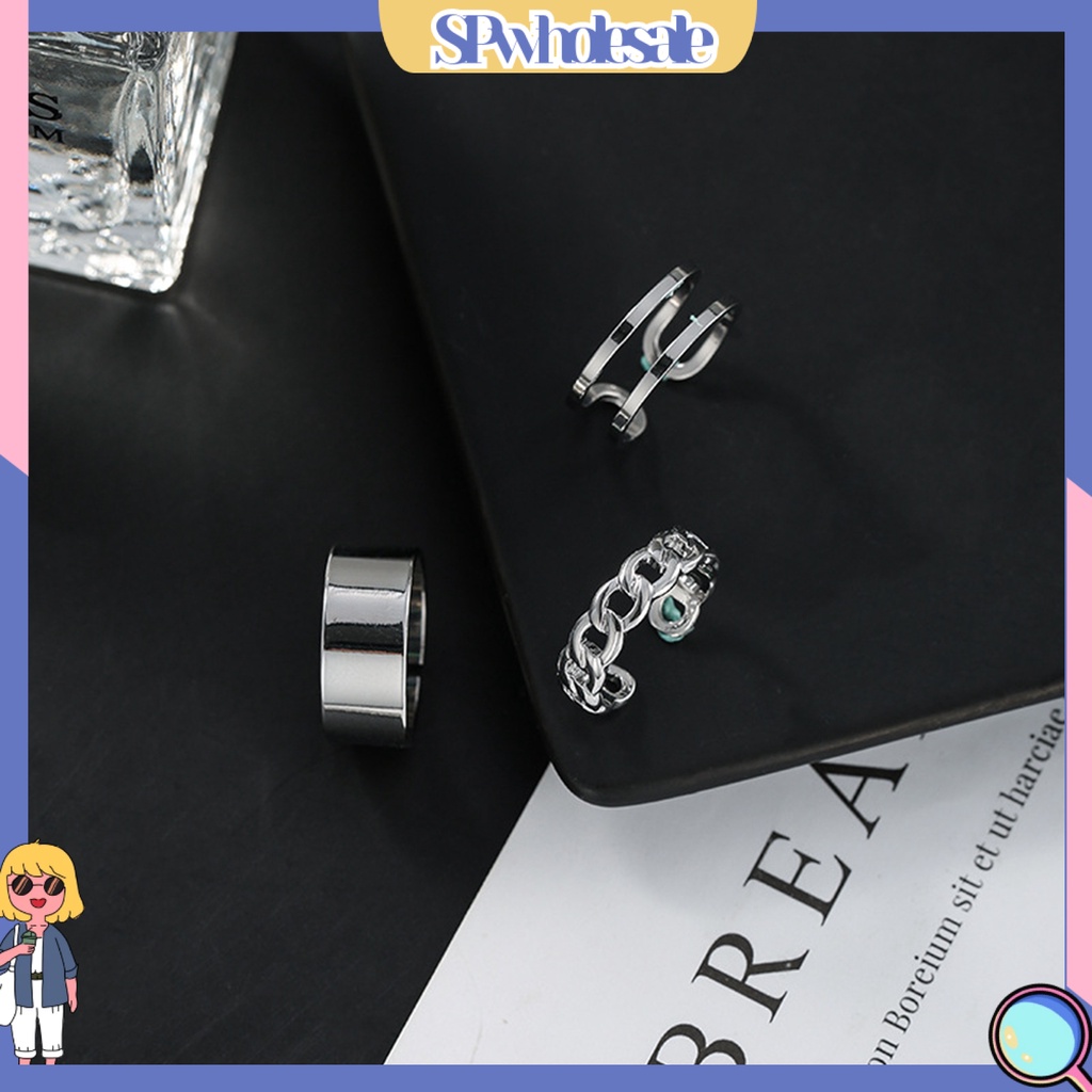 &lt;SPwholesale&gt; Bộ 3 Nhẫn Hở Đeo Khớp Ngón Tay Dễ Điều Chỉnh