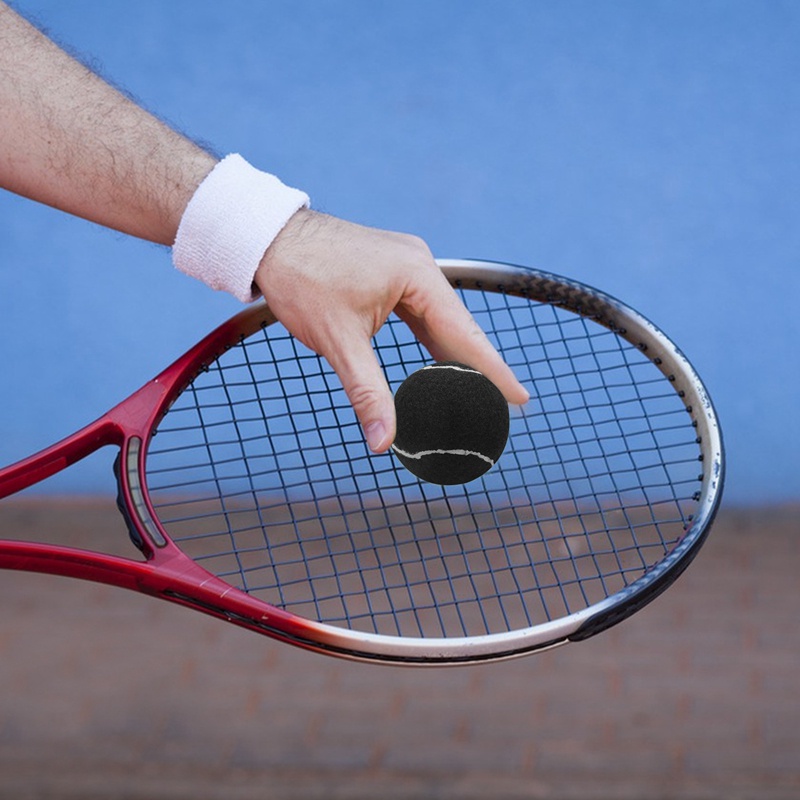 Bộ 6 Quả Bóng Tennis Đàn Hồi 66mm Chống Mòn Màu Đen Cho Người Mới Bắt Đầu