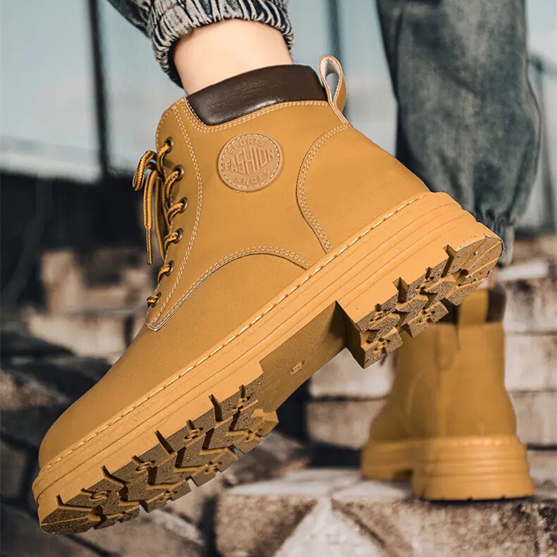 39-44 size high-top martin shoes nam martin shoes thick-soled overall boots outdoor martin shoes lace-up martin boots trendy casual motorcycle boots fashion rhubarb boots giày bệt nam fashion height-