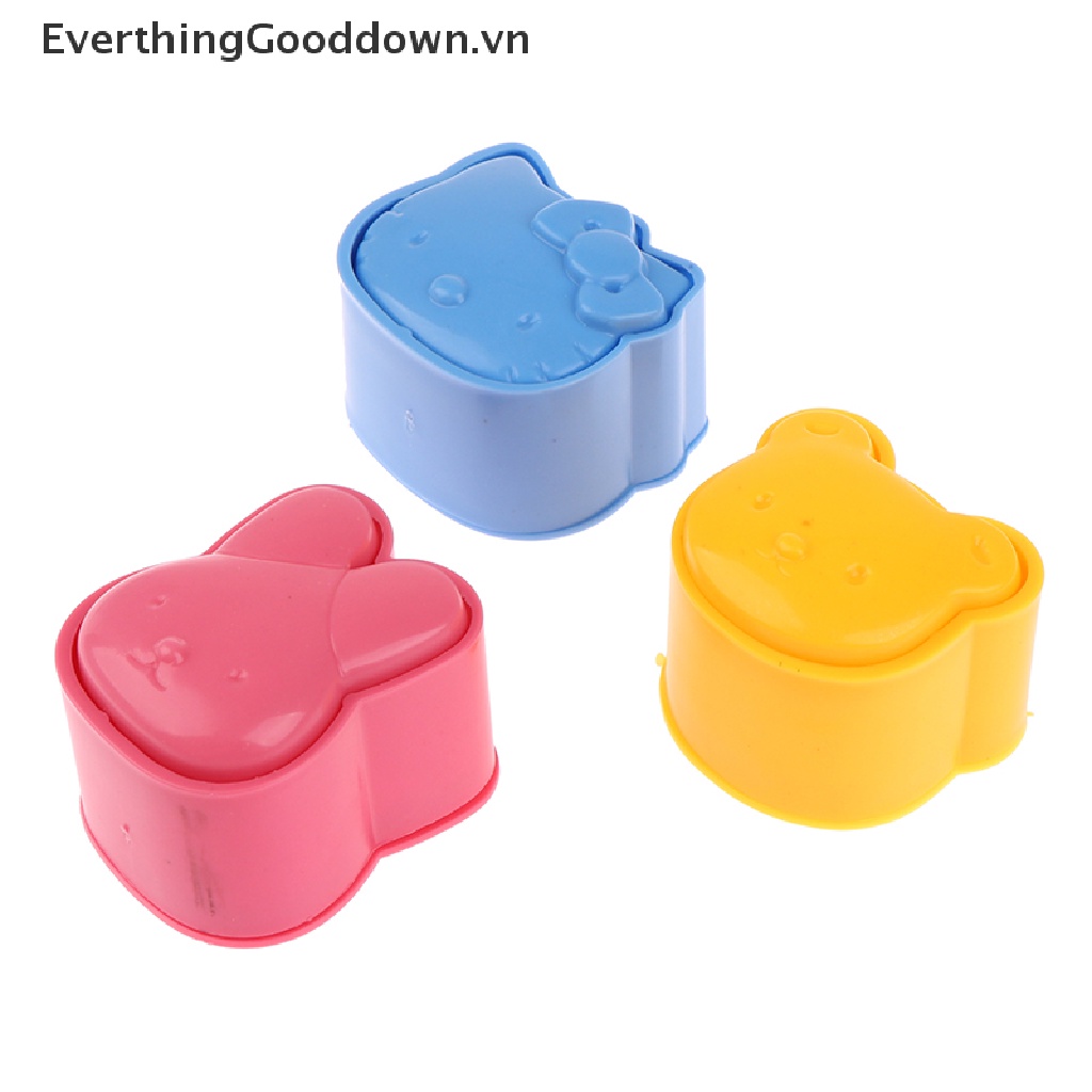 Everthinggooddown 1 Set Khuôn Làm Cơm Nắm Hình Thỏ / Gấu / Cơm Nắm DIY