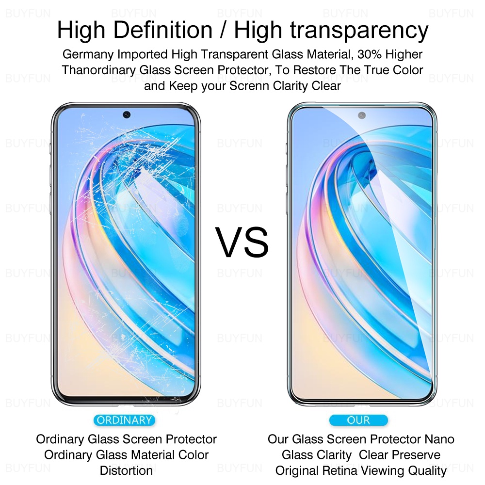 Ốp Điện Thoại Kính Cường Lực 3 Trong 1 Chống Rơi Cho Honor X8a 4G X8 A X 8a HonorX8a