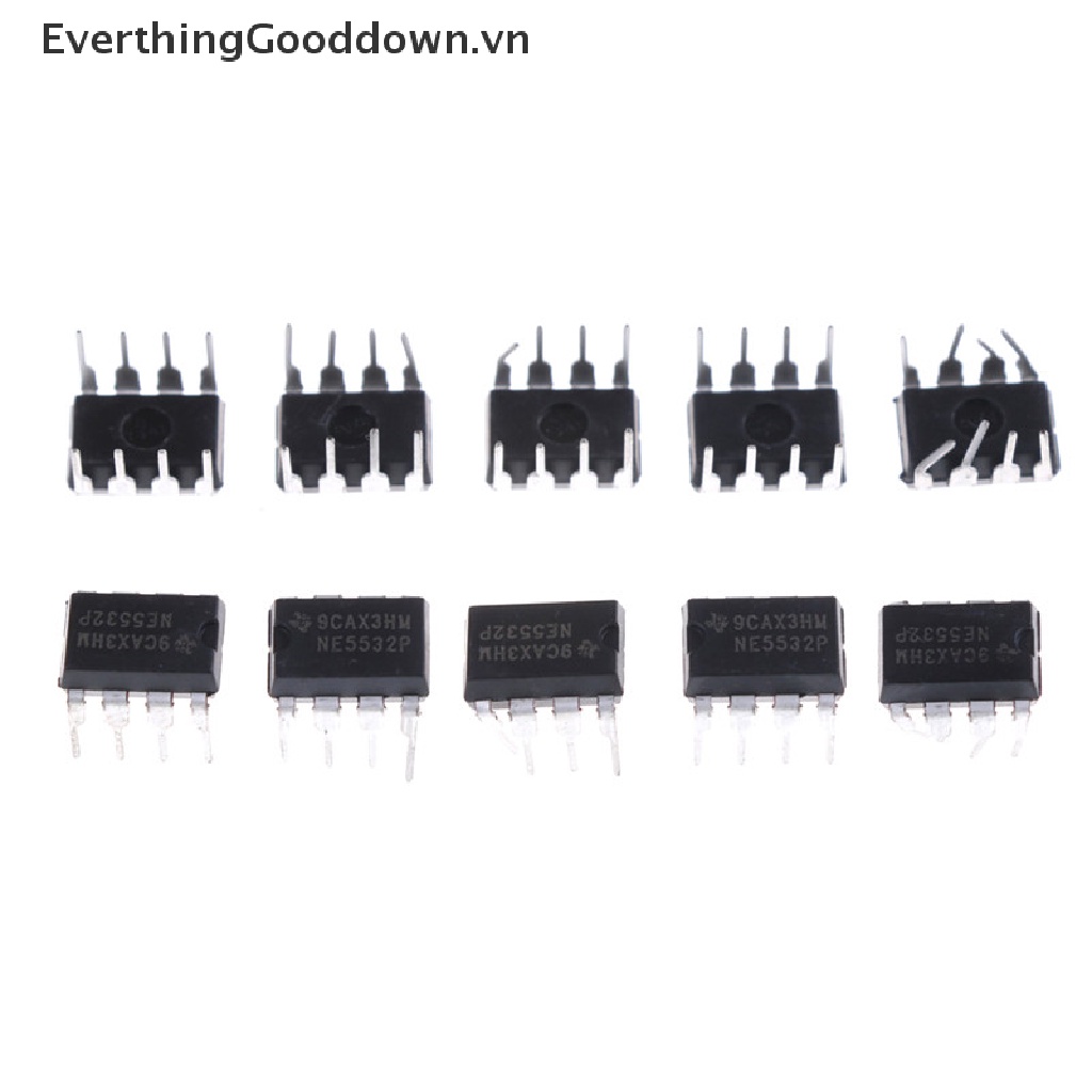 Set 10 Bảng Mạch IC Tiếng Ồn Kép NE5532P NE5532 DIP-8