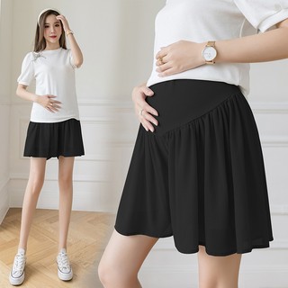 Chân Váy Ngắn Dáng Rộng Chất Liệu chiffon Cho Mẹ Bầu