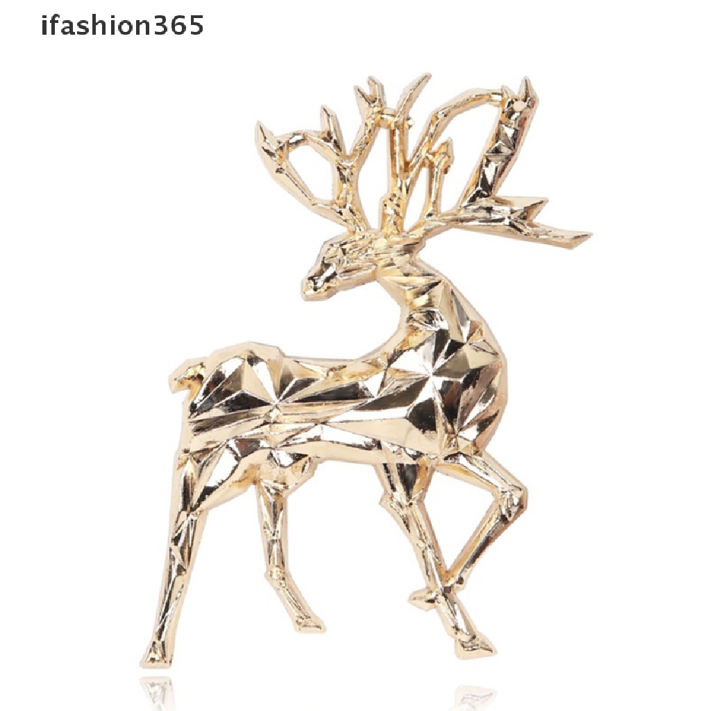 Ghim Cài Áo Hình Tuần Lộc Giáng Sinh Màu Vàng Dễ Thương Thời Trang ifashion365