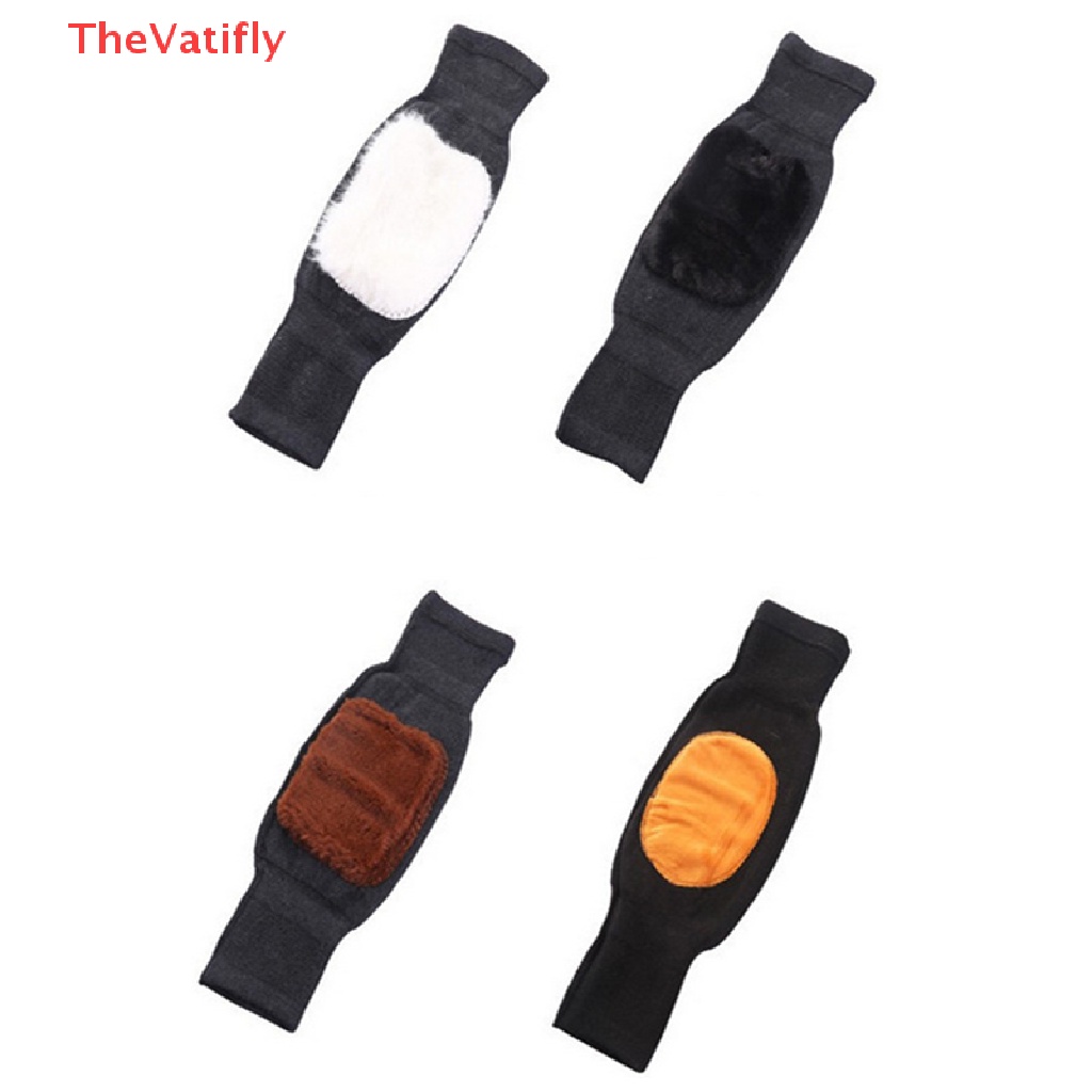 [Thevalifly] Miếng Đệm Bảo Vệ Đầu Gối Bằng Cashmere Dày Giữ Ấm Linh Hoạt Bảo Vệ Giữ Ấm Mùa Thu Đông Khi Đi Xe Đạp