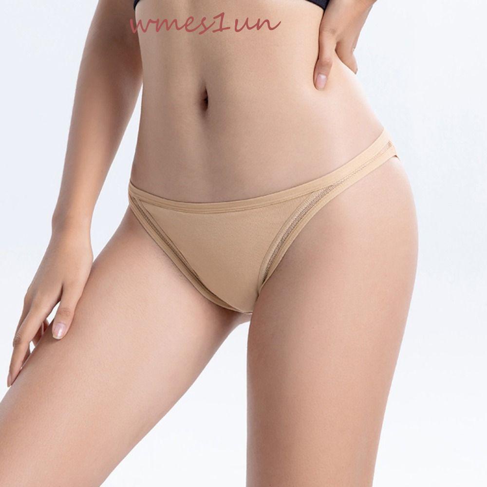 Quần Lót Không Đường May Lưng Vừa Màu Sắc Trơn Thoáng Khí WMES15H Cho Nữ