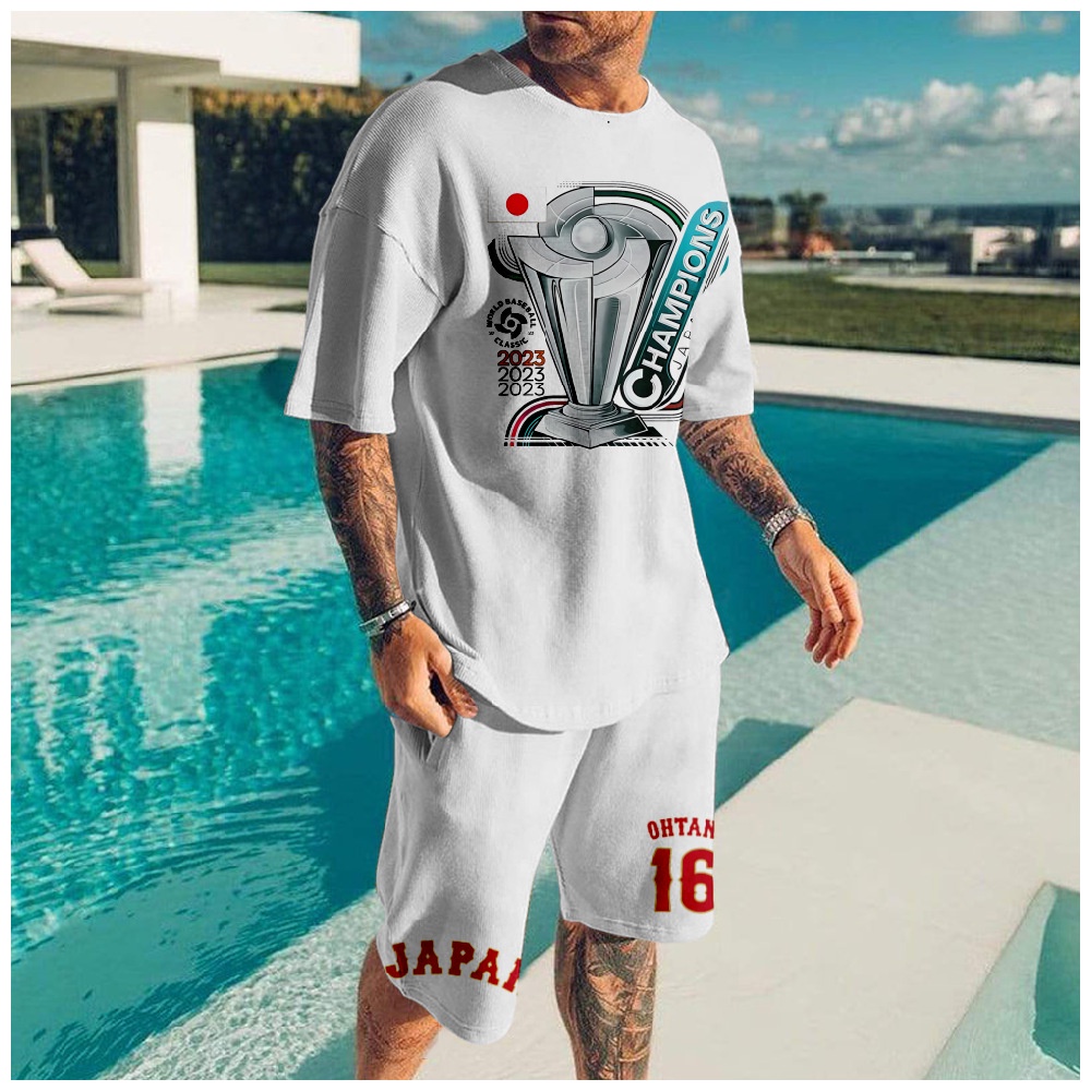 Áo Thun Bóng Chày Ngắn Tay In Hình 16 OHTANI 3D Thời Trang Thể Thao