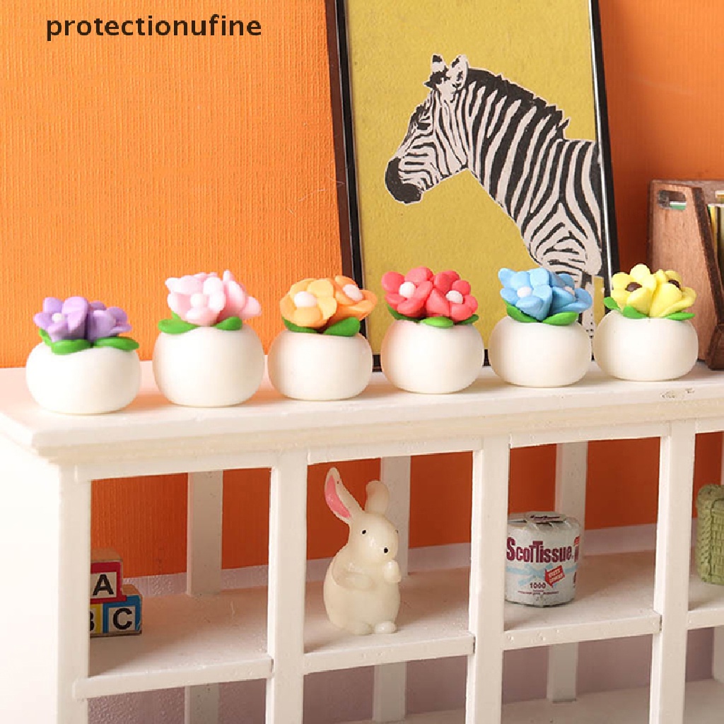 Chậu Hoa Mini Trang Trí Tỷ Lệ 1: 12 PR3VN 1: 12