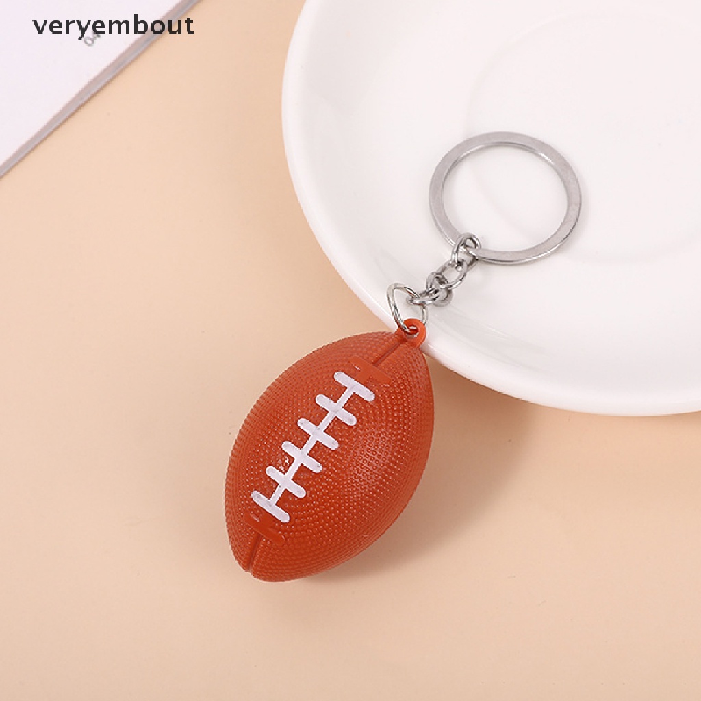 Ut Mới Lạ Móc Khóa Thể Thao Mặt Bóng Bầu Dục Sáng Tạo n