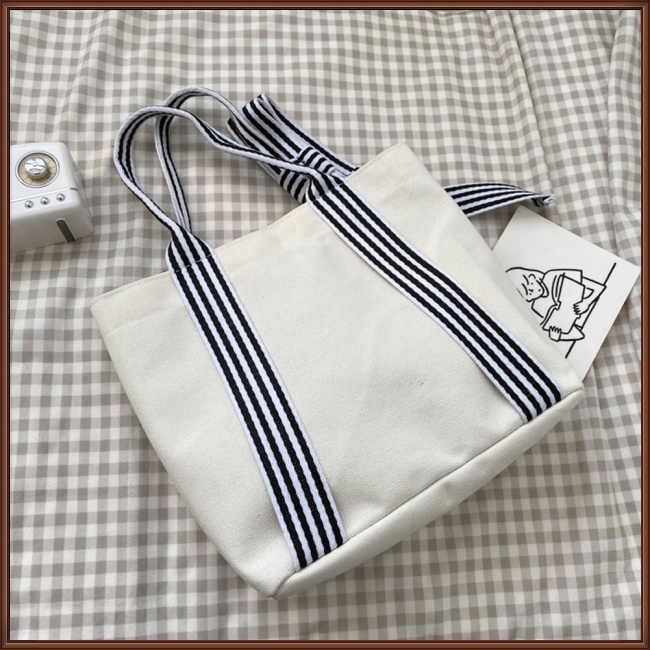 Túi Xách Canvas Cỡ Lớn Phối Màu Tương Phản Thời Trang Cho Nữ