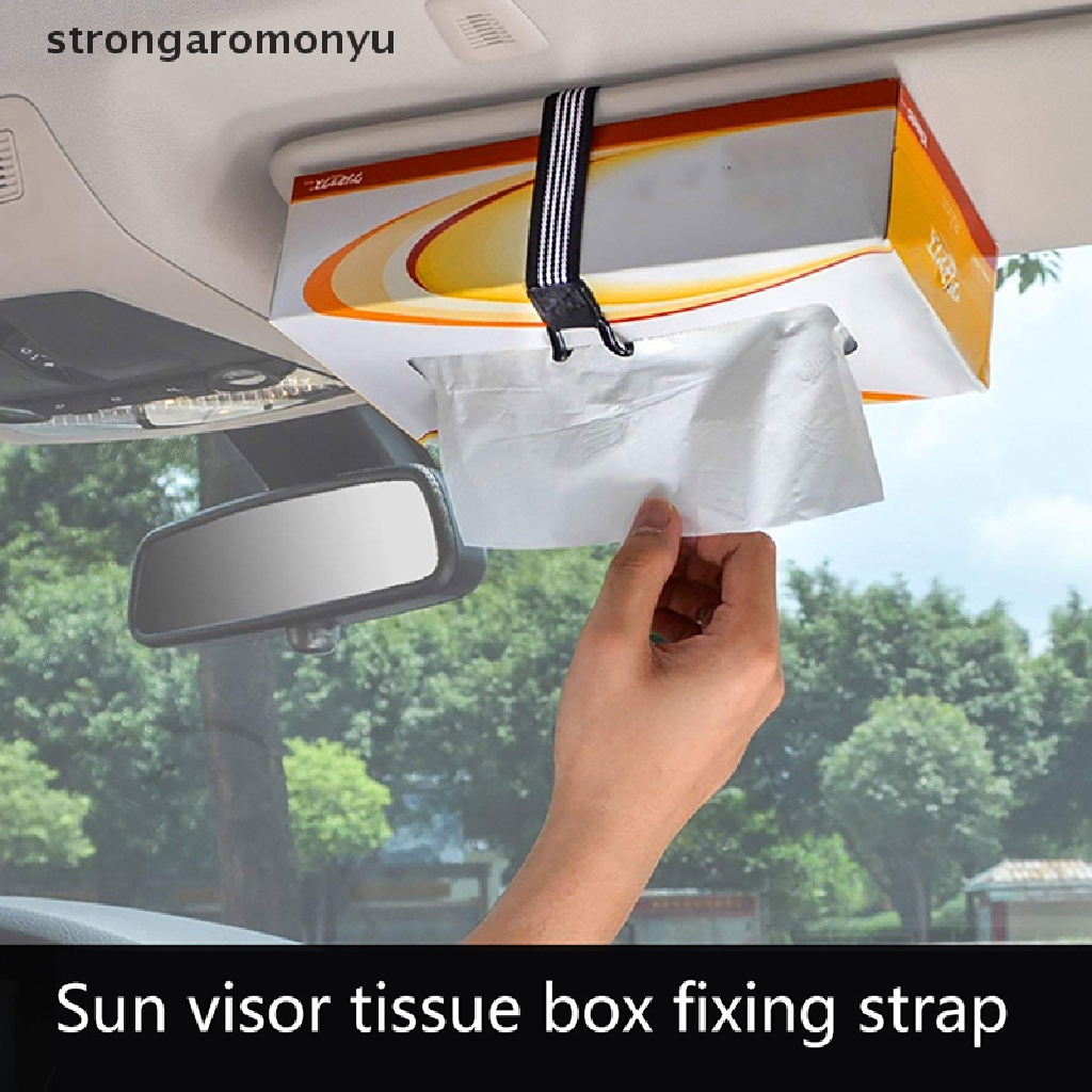 Giá Đỡ Khăn Giấy Co Giãn Gắn Tấm Che Nắng Xe Hơi Tiện Dụng