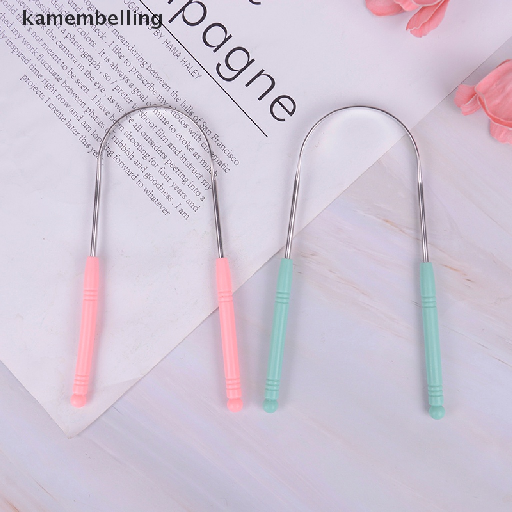 Kamembelling Dụng Cụ Làm Sạch Lưỡi Bằng Thép Không Gỉ Chăm Sóc Sức Khỏe Răng Miệng