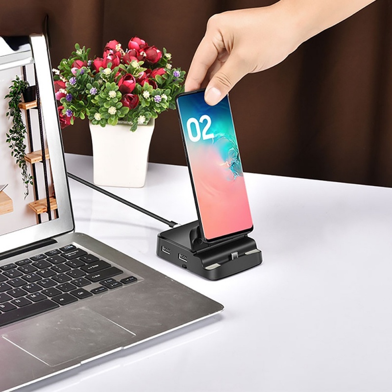 Đế Sạc HUB Chuyển Đổi USB c Sang HDMI-c 8 Trong 1 Cho Điện Thoại Thông Minh / Samsung / Ipad / Huawei