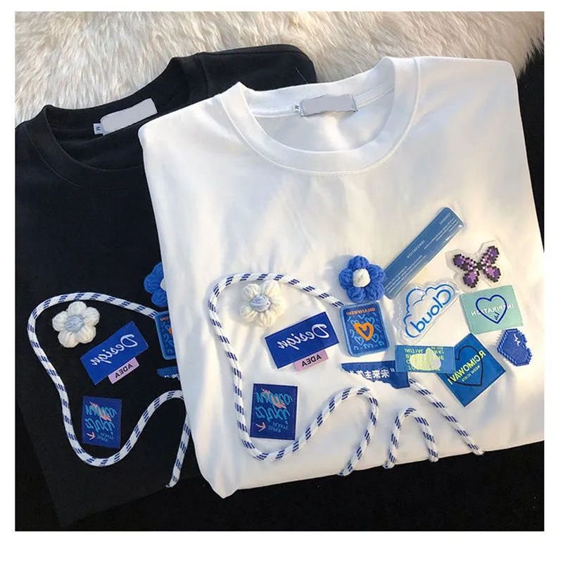 Áo Thun 100% Không Xỏ Tay Ngắn Dáng Rộng Thời Trang Mùa Hè Cho Nữ