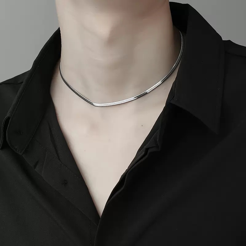 Vòng cổ Sợi Xích 3mm Bằng Thép Titan Đơn Giản Thời Trang Mùa Hè Quyến Rũ Cho Nữ