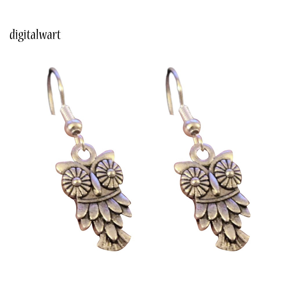 Kỹ Thuật Số| 1 Đôi Bông Tai Móc Hình Chim Cú Bằng Hợp Kim Kẽm Phong Cách Bohemian Dành Cho Nữ