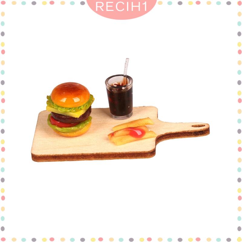 Bộ Đồ Chơi Thức Ăn Nhanh Thu Nhỏ Trang Trí Tiểu Cảnh Tỉ Lệ 1: 12