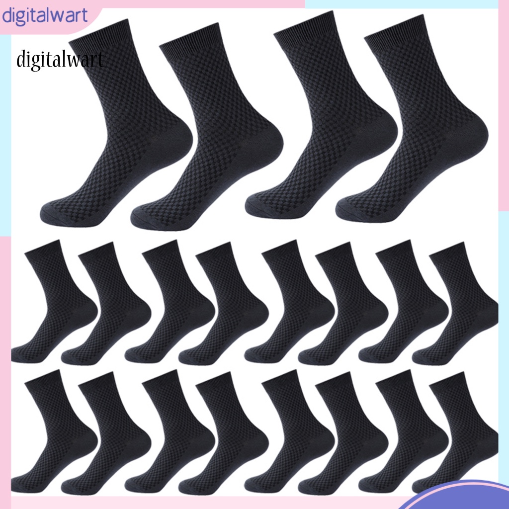 Kỹ Thuật Số| Set 10 Đôi Vớ Thể Thao Nhẹ Co Giãn Thấm Hút Tốt Màu Sắc Đơn Giản Dành Cho Nam