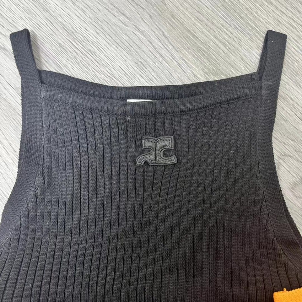 [F &amp; X] Áo Hai Dây Dệt Kim Lệch Tà Quyến Rũ Thời Trang Cho Nữ