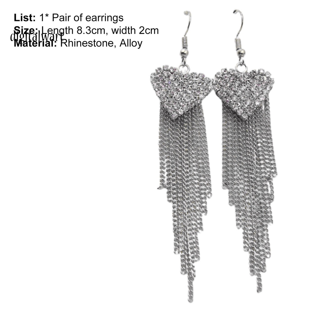 Kỹ Thuật Số| 1 Đôi Bông Tai Xỏ Lỗ Hình Trái Tim Bằng Hợp Kim Trang Trí Hàng Ngày