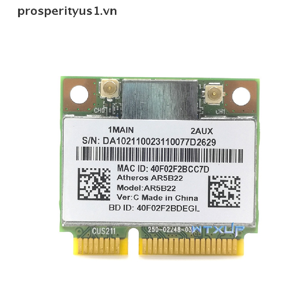 1 [prosperityus1] 1 Thẻ Mạng Không Dây Bluetooth 4.0 R5B22 300M 5G Băng Tần Kép Cho Laptop