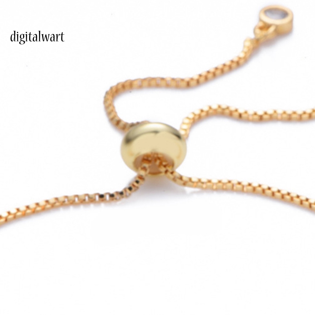 Kỹ Thuật Số| Vòng Tay Hình Rùa Biển Đính Đá Lấp Lánh Điều Chỉnh Được Dành Cho Nữ