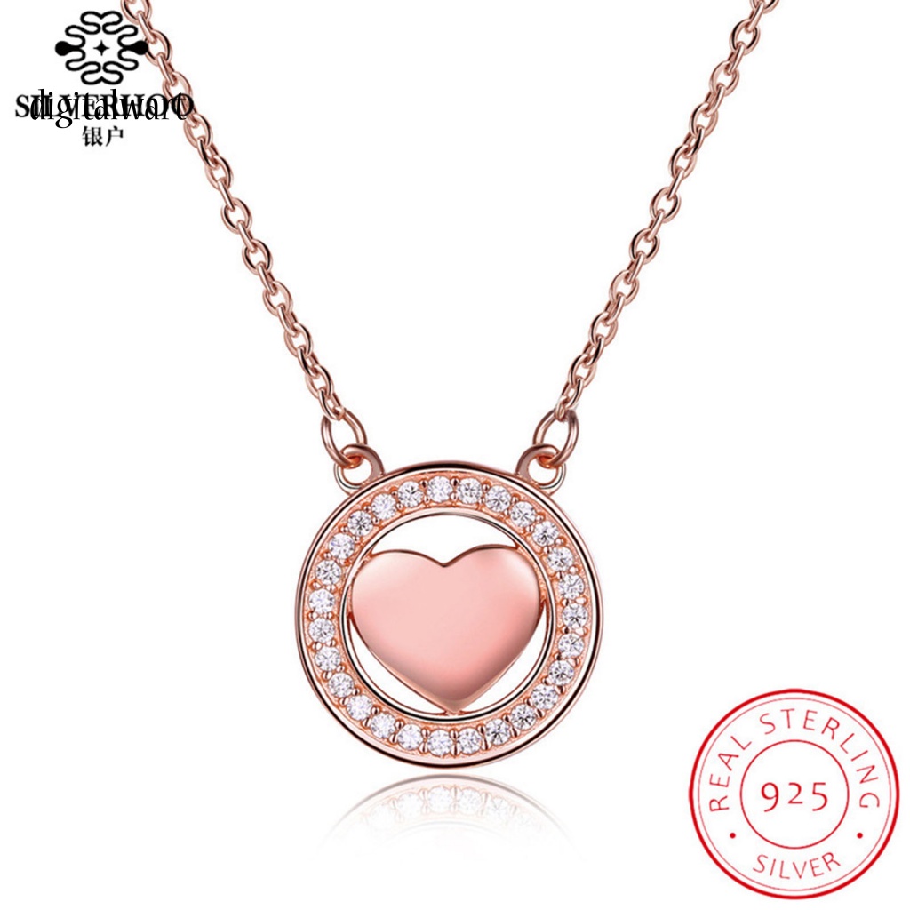 Kỹ Thuật Số| Vòng cổ Mạ Bạc Mặt Hình Trái Tim Sang Trọng Cho Nữ