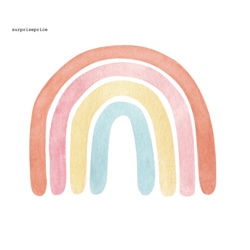Sticker PVC Dán Tường Họa Tiết Cầu Vồng Tinh Tế Trang Trí Phòng Trẻ Em