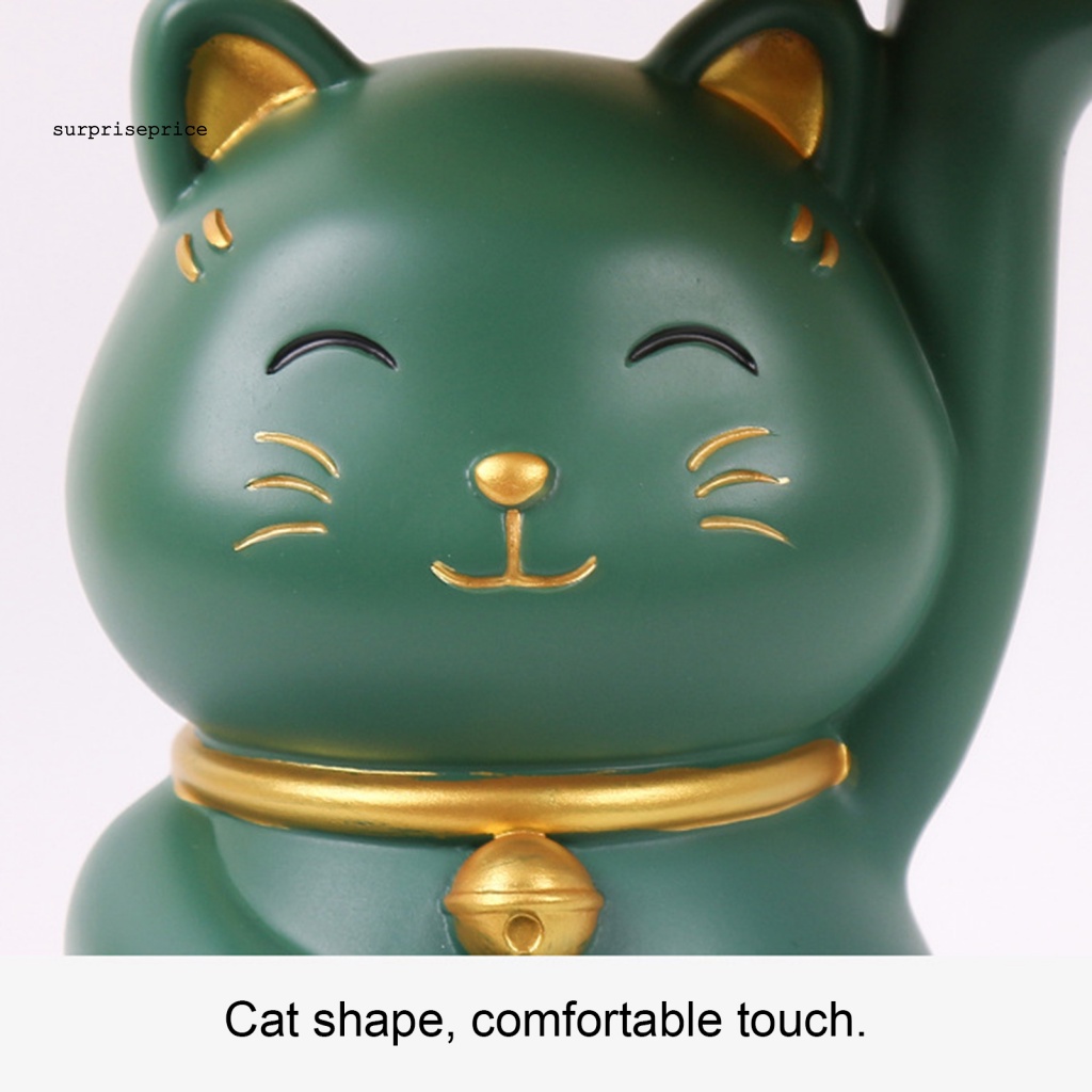 Khay Trưng Bày Tượng Mèo May Mắn Bằng Nhựa Resin Sáng Tạo Trang Trí Nhà Cửa