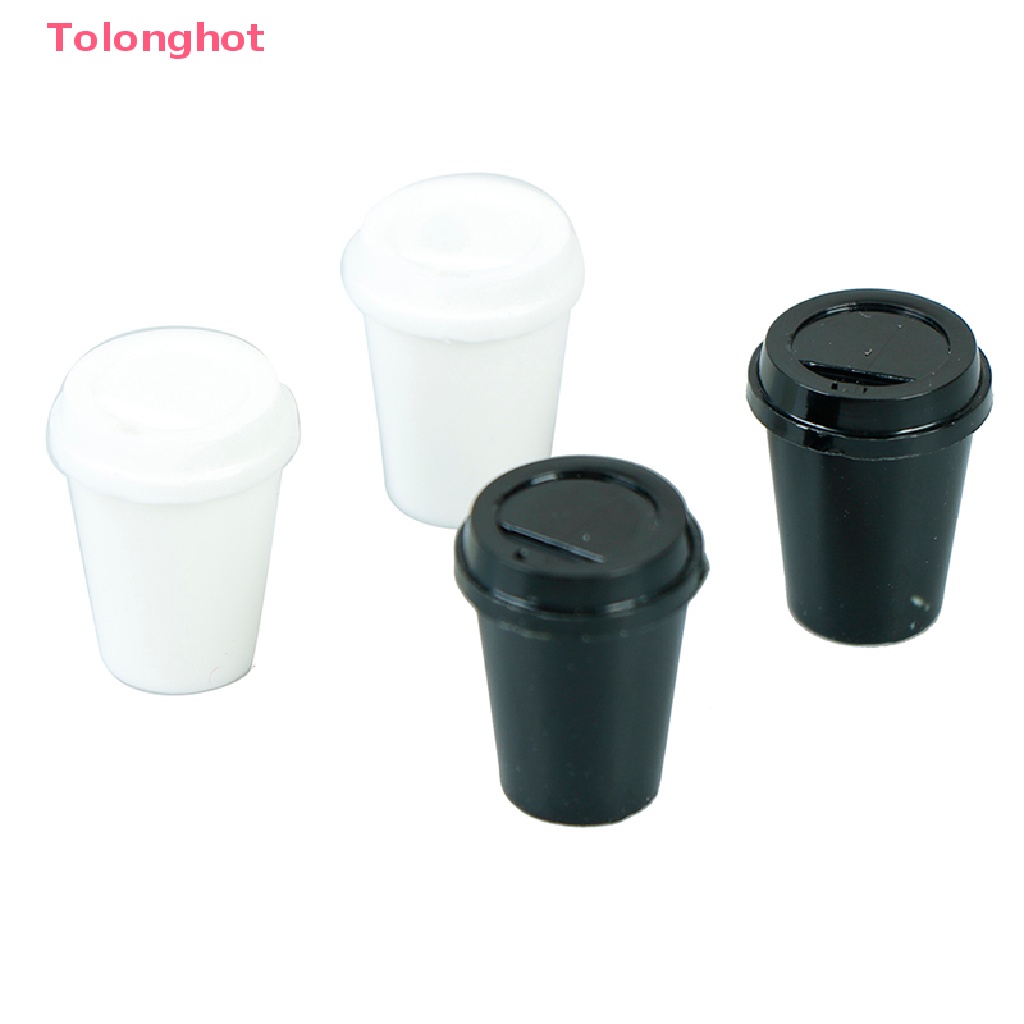 Set 2 Ly Cà Phê Rỗng Mini Tỉ Lệ 1: 12 Trang Trí Nhà Búp Bê