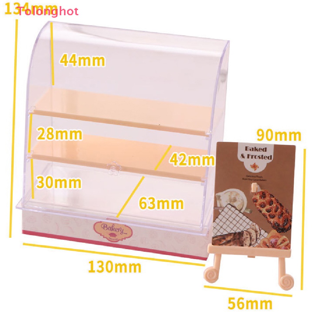 Tủ Trưng Bày Bánh Kem Nhỏ Xinh Trang Trí Nhà Búp Bê 1: 12