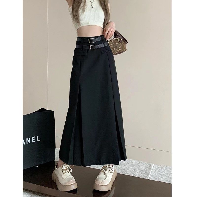 COZOK Chân Váy Dài Lưng Cao Thiết Kế Đơn Giản Thời Trang Thanh Lịch Cho Nữ