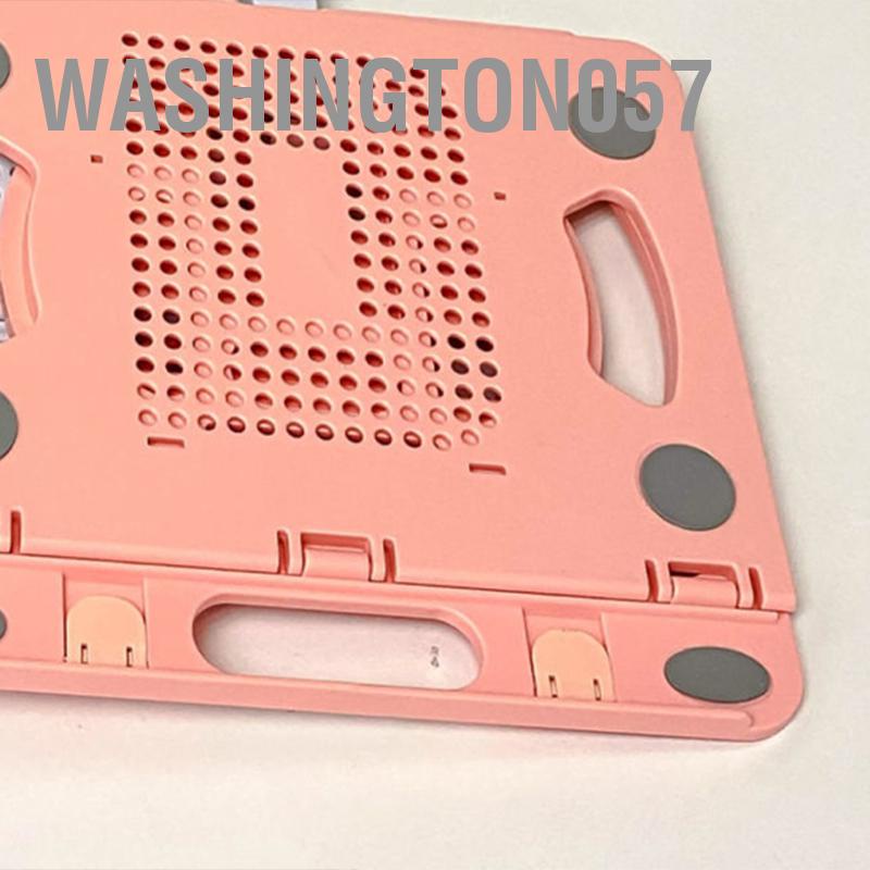 Washington057 Giá đỡ máy tính xách tay Silicone PP và ABS Có thể gập lại 8 bánh răng Đế làm mát di động có điều chỉnh để việc tại nhà