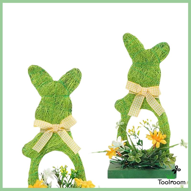 Set 3 Phụ Kiện Treo Trang Trí Bằng Gỗ Hình Thỏ Phục Sinh