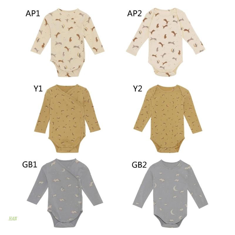 Bộ Áo Liền Quần Tay Dài Dễ Thương Cho Trẻ Sơ Sinh