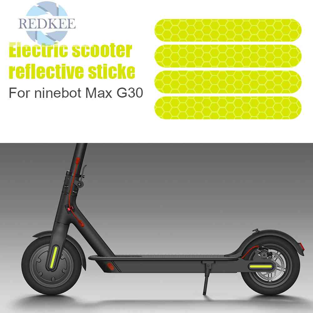 Bộ 4 Miếng Dán Phản Quang An Toàn Vào Ban Đêm Cho Xe Điện Ninebot MAX