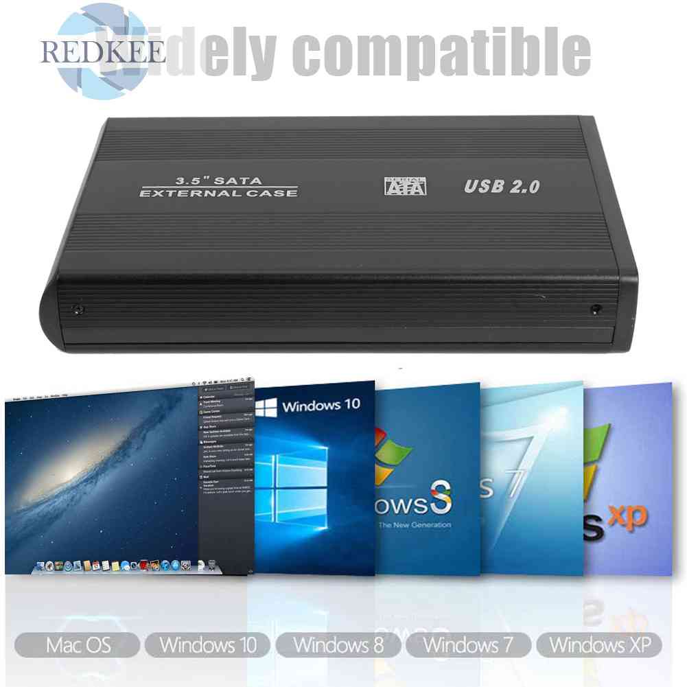 Hộp Đựng Ổ Cứng Di Động 3.5 inch USB 2.0 Sang SATA SSD 480Mbps HDD Ốp