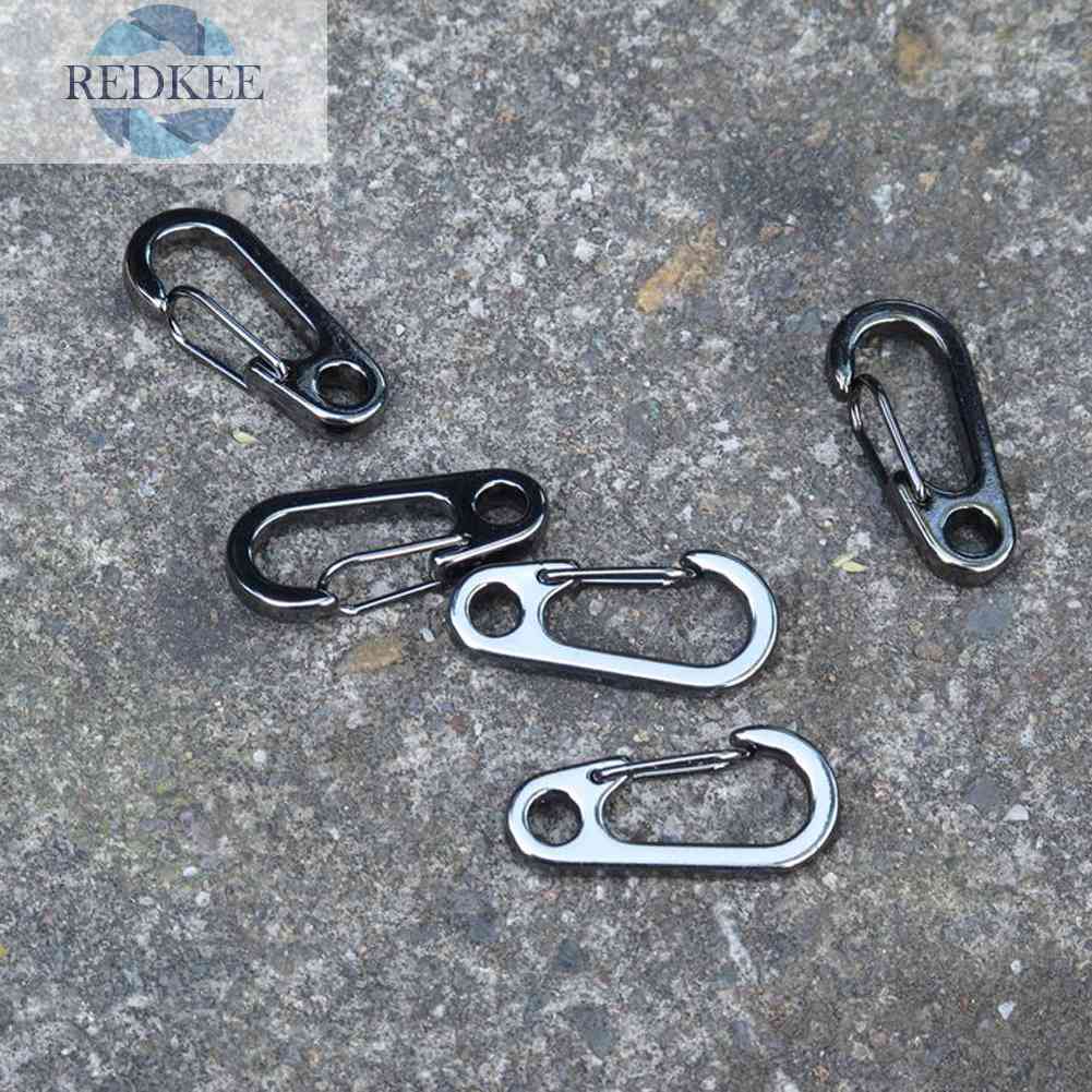 Bộ 5 Móc Khóa Hợp Kim Mini Hình Chữ D Màu Sắc Ngẫu Nhiên